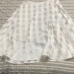 Clarte Chic White A-Line Skirt layered skirt
